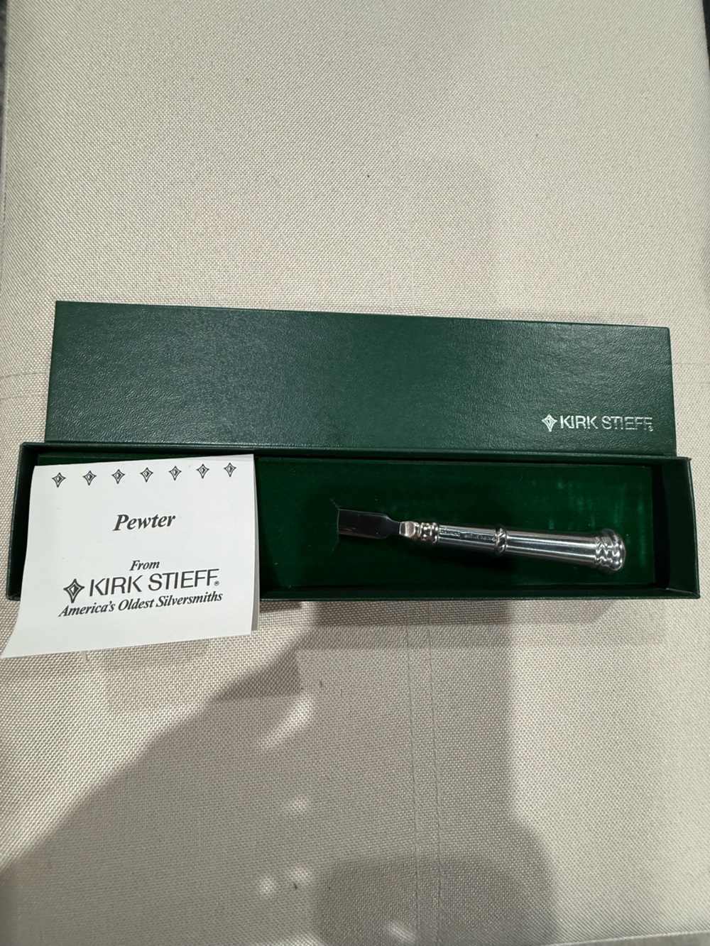 Kirk Stieff Pewter Letter Opener - Silver Finish - Picture 2 of 5